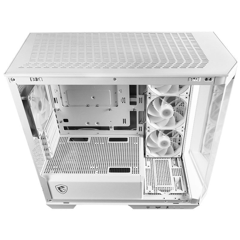 MSI MAG PANO M100R PZ M-ATX Mid Tower Gaming PC Case - White (4 ARGB Fans Included)