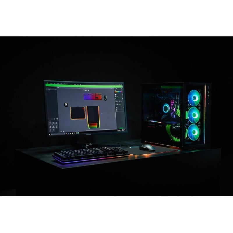 LIAN LI Dynamic Razer Edition Mid Tower Gaming Case - Black (Fans Not Included)