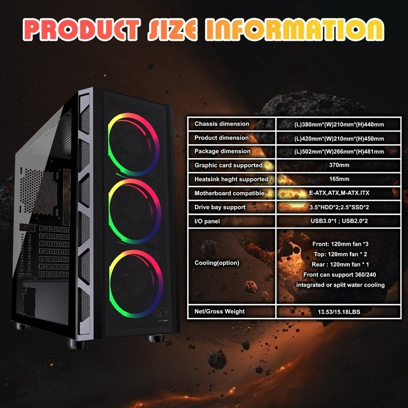 GAMEON TRIDENT II Mid Tower Gaming Case