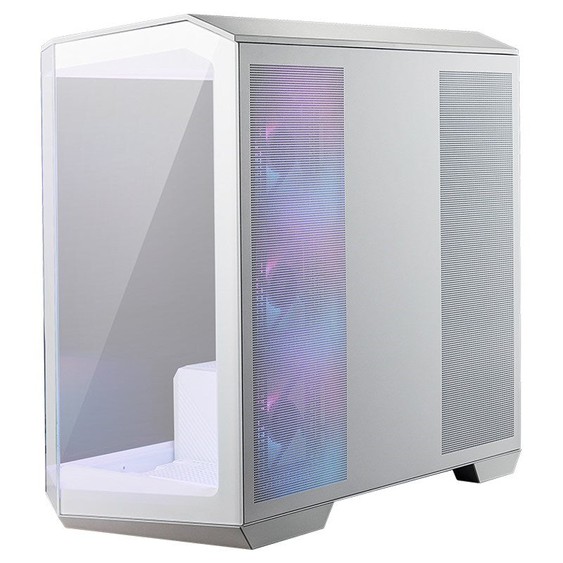 MSI MAG PANO M100R PZ M-ATX Mid Tower Gaming PC Case - White (4 ARGB Fans Included)
