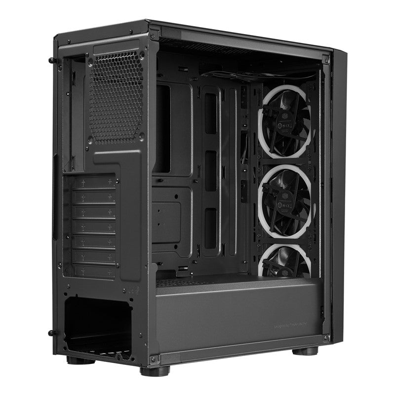 Cooler Master CMP 510 ATX Mid Tower Gaming PC Case with 3 ARGB Fans - Black