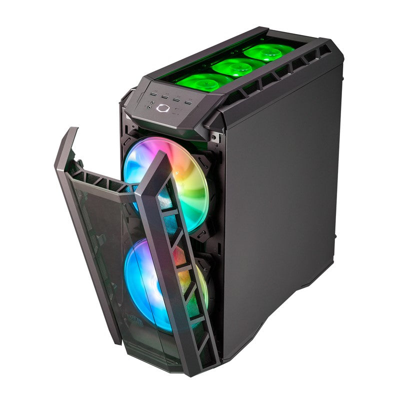 CoolerMaster MasterCase H500P ARGB Tempered Glass Gaming PC Case with 2 x 200mm RGB Fans