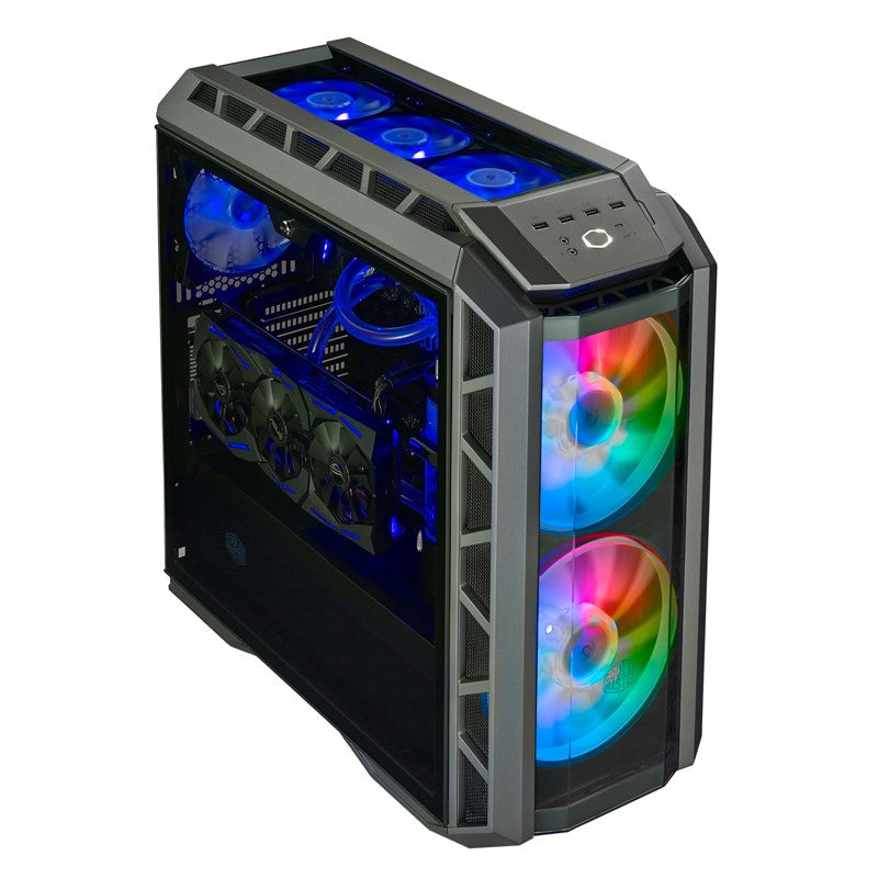CoolerMaster MasterCase H500P ARGB Tempered Glass Gaming PC Case with 2 x 200mm RGB Fans