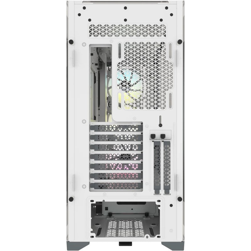 Corsair iCUE 5000X RGB ATX Mid Tower 3 Side Tempered Glass Panel PC Gaming Case With 4 RGB Fans - White