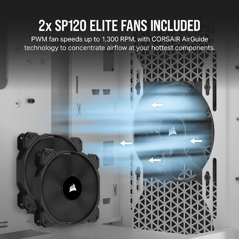 Corsair 3000D RGB AIRFLOW ATX Mid-Tower Gaming PC Case - White