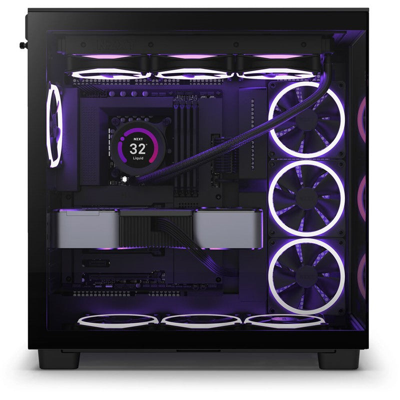 NZXT H9 Flow Edition Dual-Chamber Mid Tower Gaming Case - Black