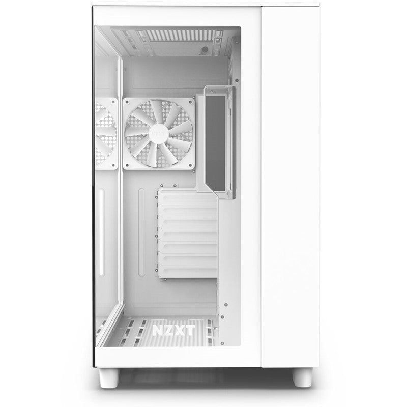 NZXT H9 Flow Edition Dual-Chamber Mid Tower Gaming Case - White