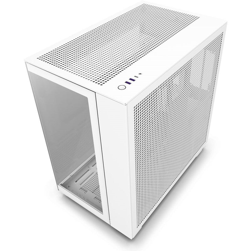 NZXT H9 Flow Edition Dual-Chamber Mid Tower Gaming Case - White