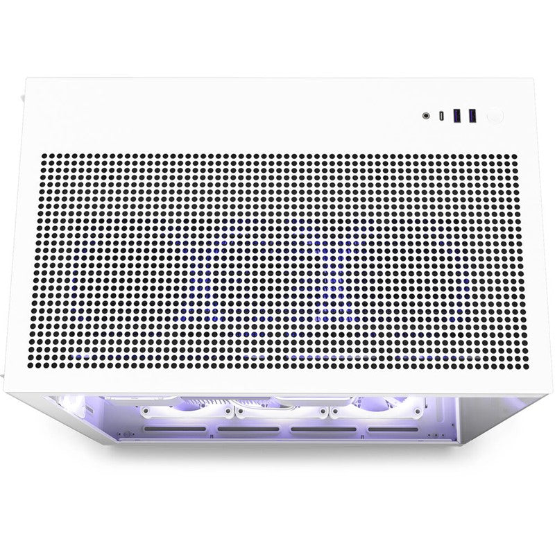 NZXT H9 Flow Edition Dual-Chamber Mid Tower Gaming Case - White