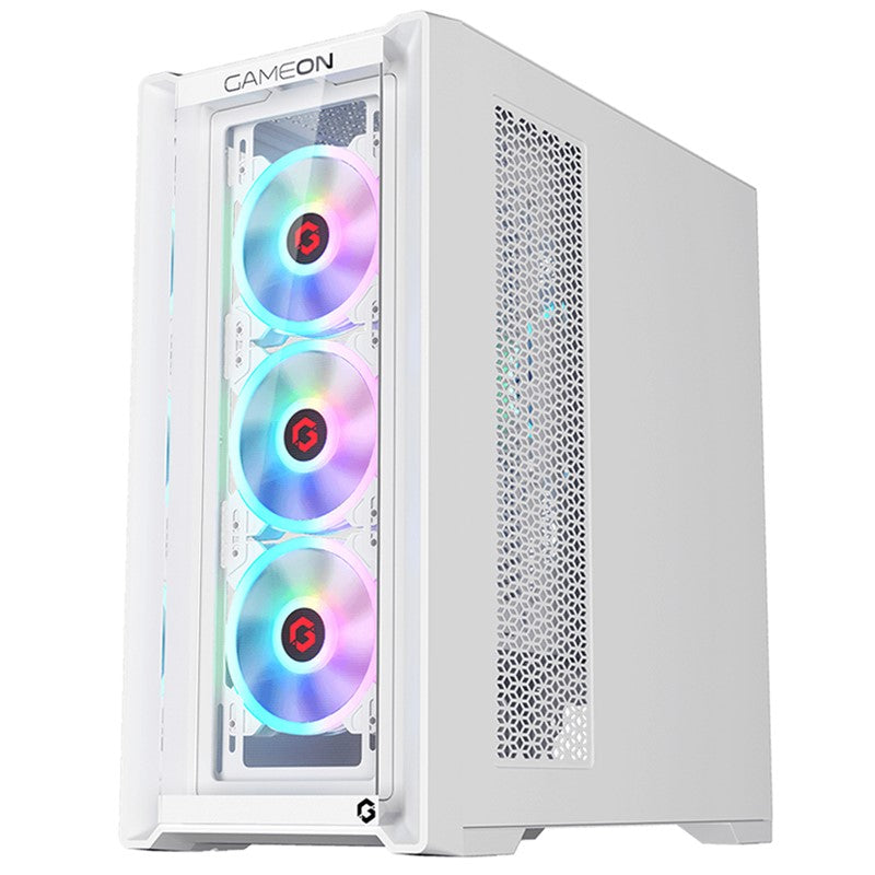GAMEON Vortex Arctic Series Mid Tower Gaming Case - White