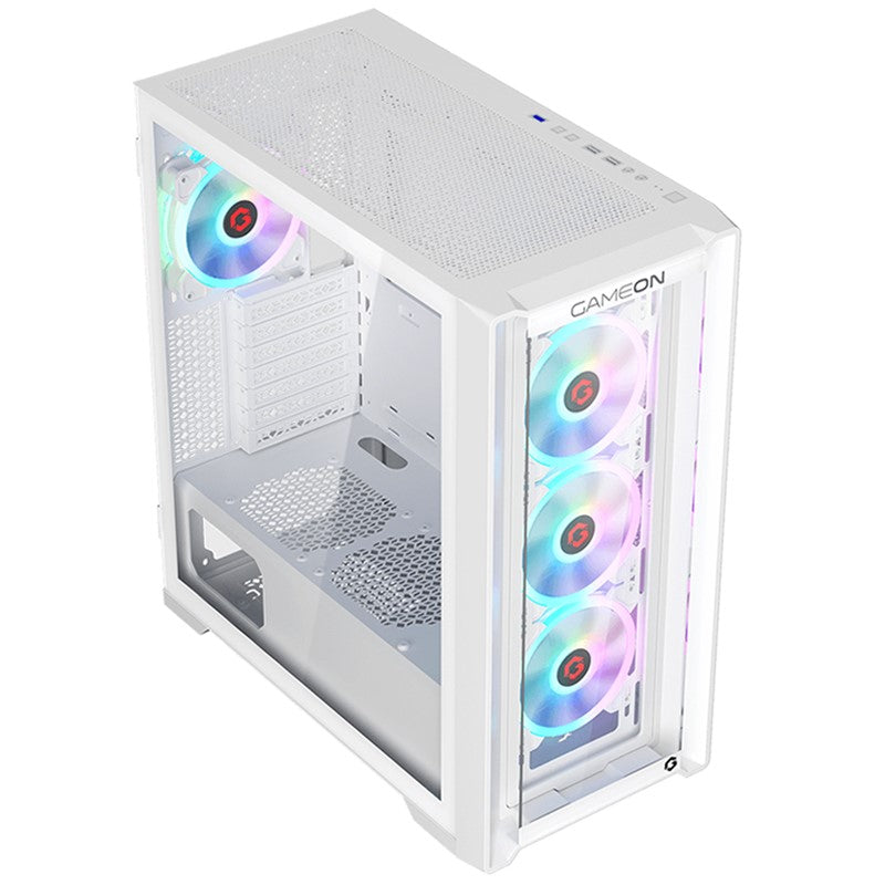 GAMEON Vortex Arctic Series Mid Tower Gaming Case - White