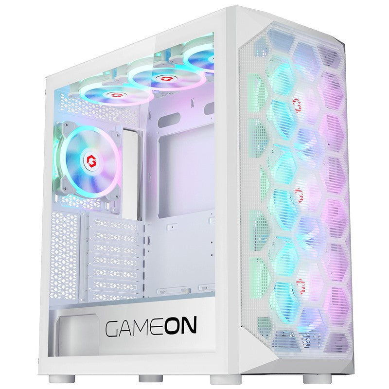 GAMEON Emperor Arctic I Series Mid Tower Gaming Case - White