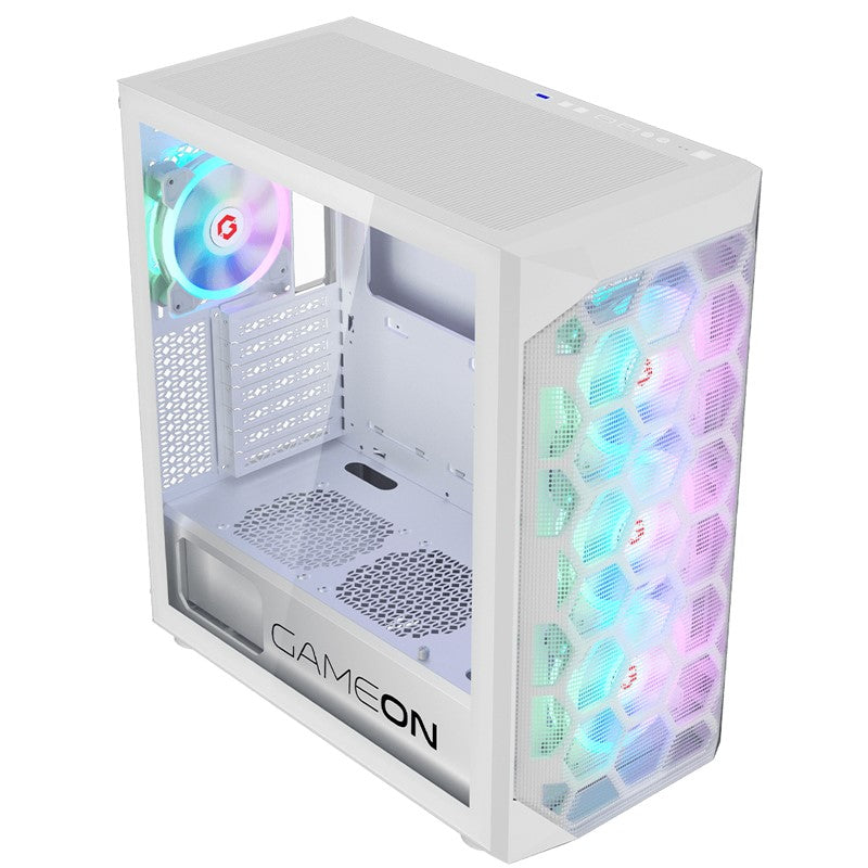 GAMEON Emperor Arctic I Series Mid Tower Gaming Case - White