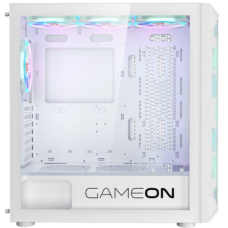 GAMEON Emperor Arctic I Series Mid Tower Gaming Case - White