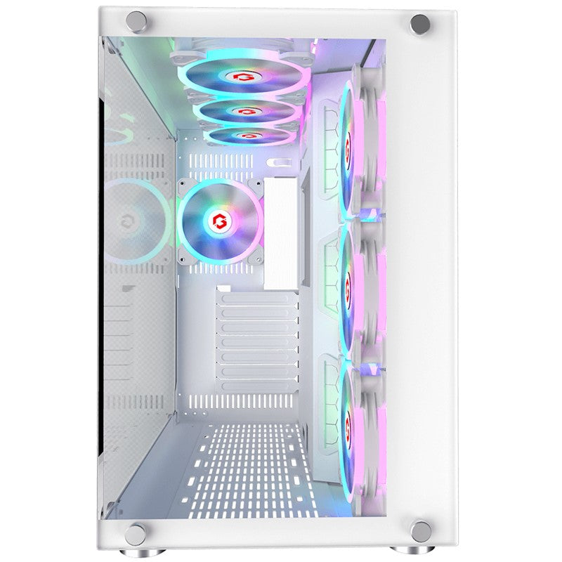 GAMEON Emperor Arctic II Series Mid Tower Gaming Case - White