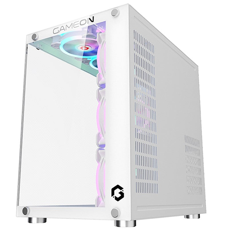 GAMEON Emperor Arctic II Series Mid Tower Gaming Case - White