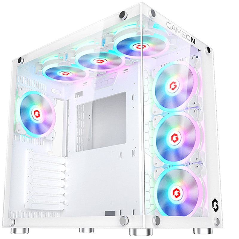 GAMEON Emperor Arctic II Series Mid Tower Gaming Case - White