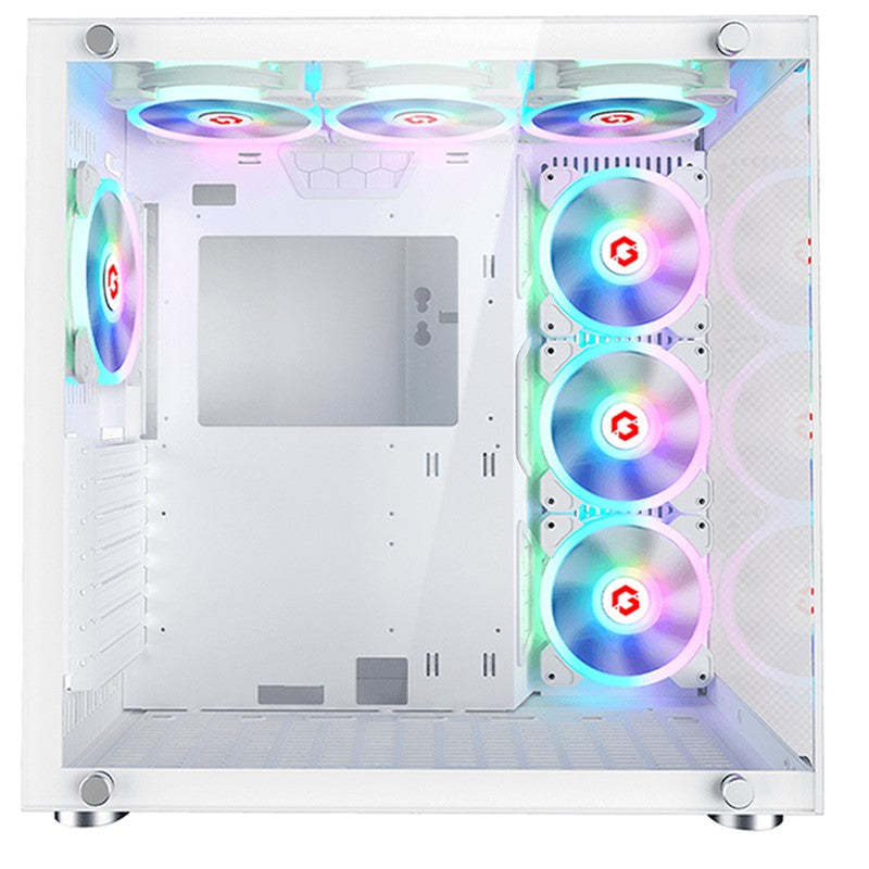GAMEON Emperor Arctic II Series Mid Tower Gaming Case - White