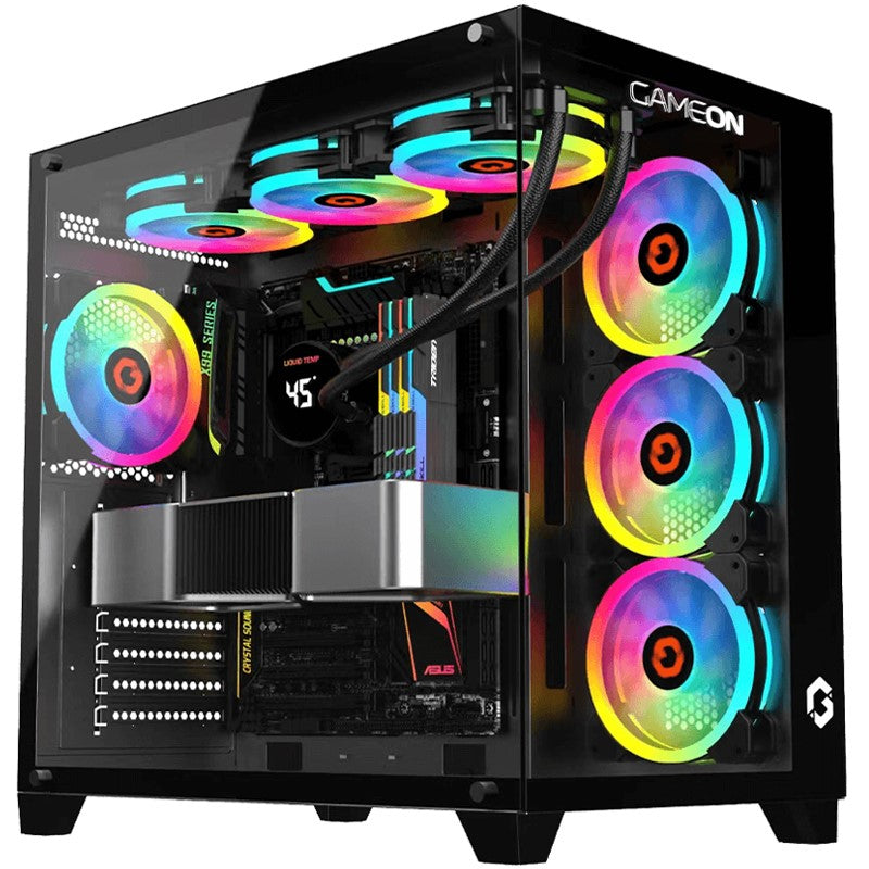 GAMEON Emperor Midnight Series Mid Tower Gaming Case - Black