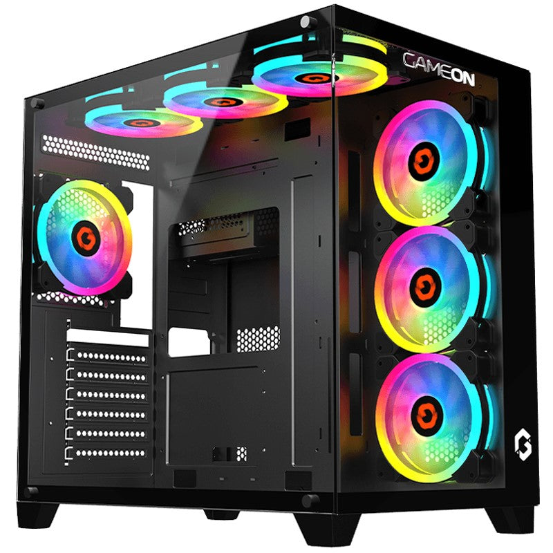 GAMEON Emperor Midnight Series Mid Tower Gaming Case - Black