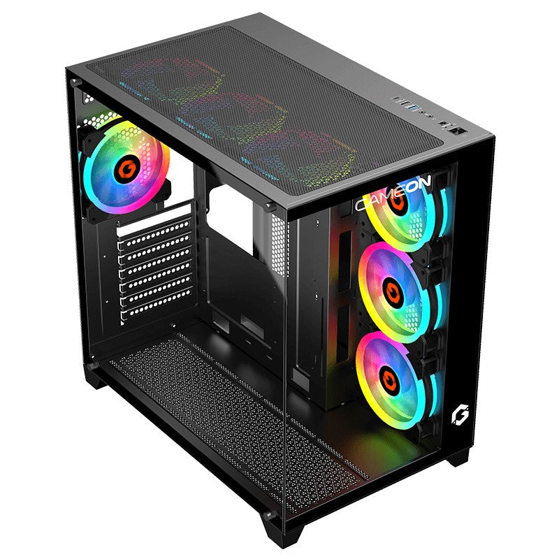 GAMEON Emperor Midnight Series Mid Tower Gaming Case - Black