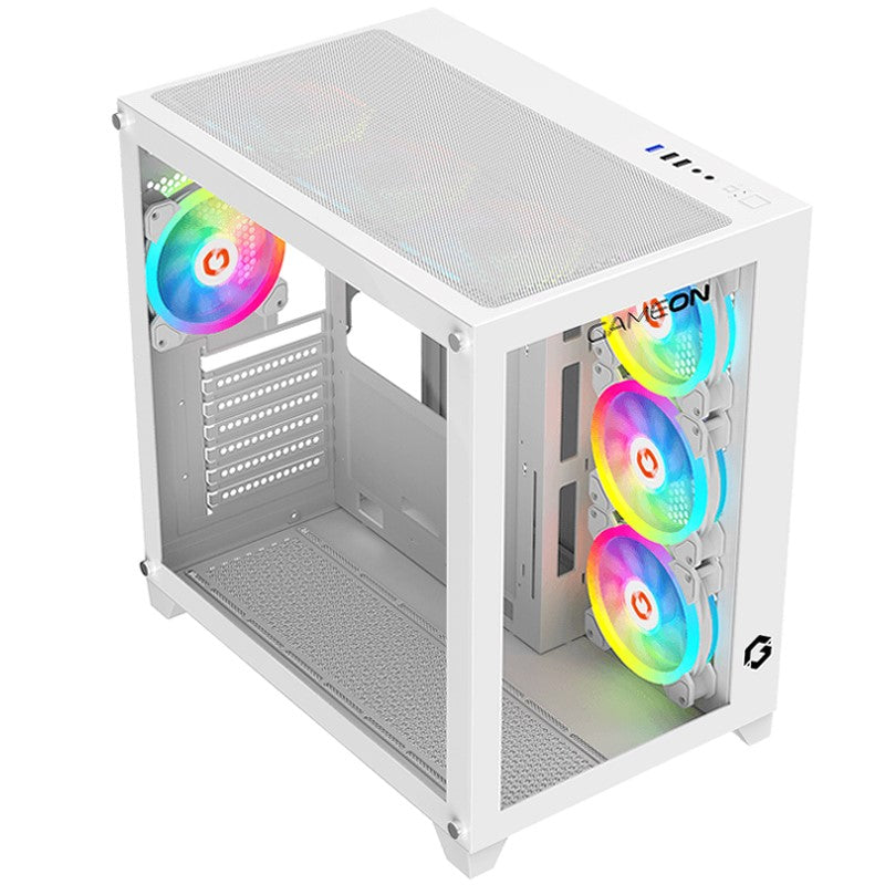 GAMEON Emperor Artic Series Mid Tower Gaming Case - White