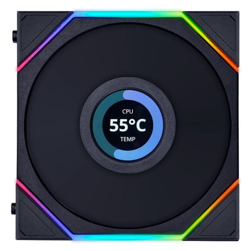 LIAN LI UNI FAN TL LCD 120mm ARGB Cooling Fan with 1.6" LCD Screen (Pack of 3)