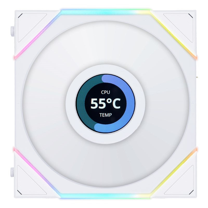 LIAN LI UNI FAN TL LCD 120mm ARGB Cooling Fan with 1.6" LCD Screen (Pack of 3)