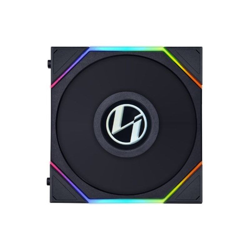 LIAN LI UNI FAN TL LCD Reverse Blade 120mm ARGB Cooling Fan with 1.6" LCD Screen (Single Pack) - Black