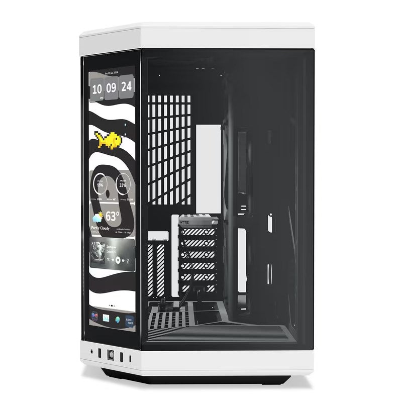 HYTE Y70 Touch Infinite E-ATX Mid Tower Gaming Case with 14.5" Touch Display - Panda