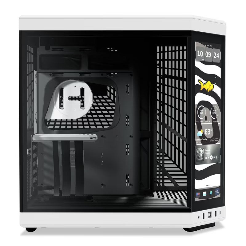 HYTE Y70 Touch Infinite E-ATX Mid Tower Gaming Case with 14.5" Touch Display - Panda