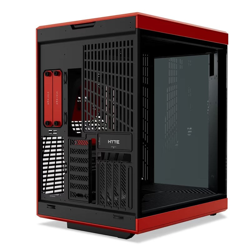 HYTE Y70 Touch Infinite E-ATX Mid Tower Gaming Case with 14.5" Touch Display - Black Cherry