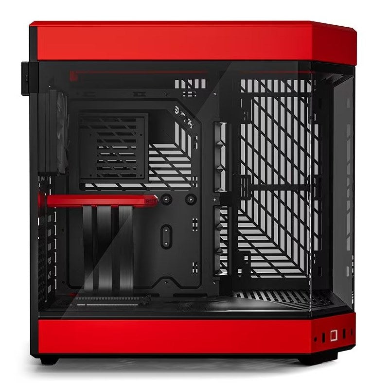 HYTE Y60 Panoramic Tempered Glass E-ATX Mid Tower Gaming Case with 3 Fans - Pitch Black
