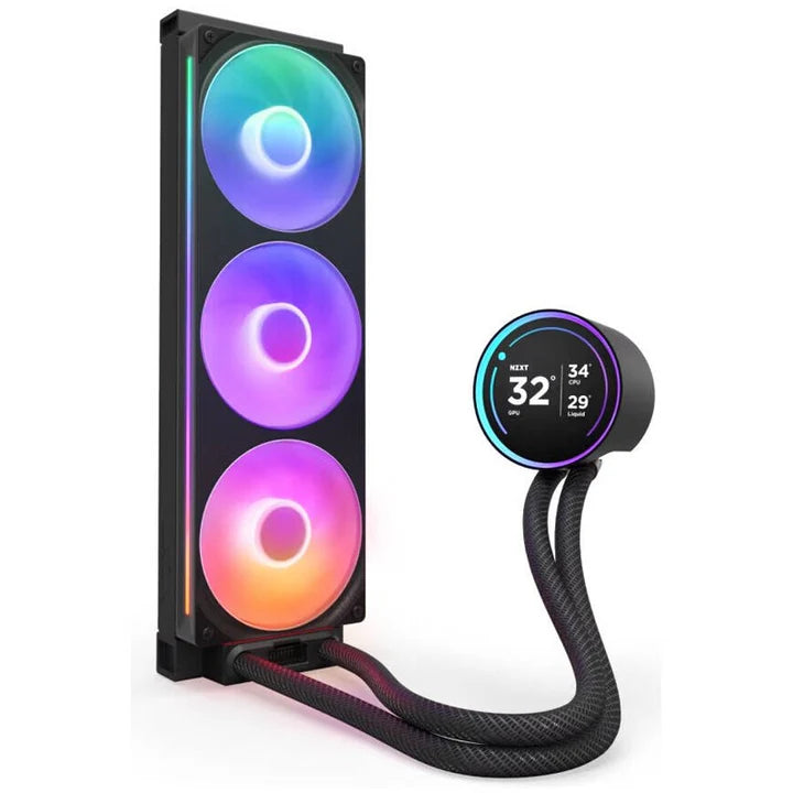 NZXT Kraken Elite 360 RGB V2 360mm AIO Liquid CPU Cooler with 2.72" IPS LCD - Black