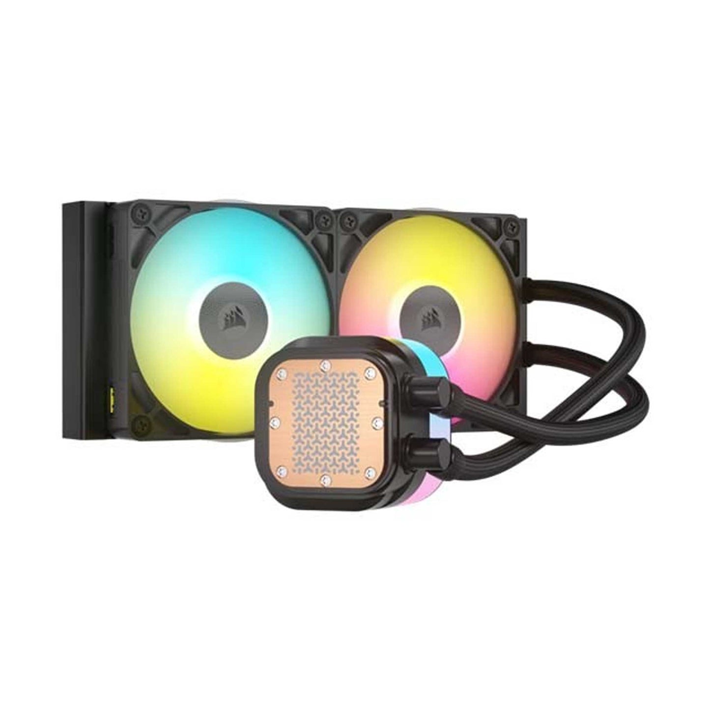 Corsair iCUE Link Titan 240mm - 2 x RX120 RGB AIO Liquid CPU Cooler - Black