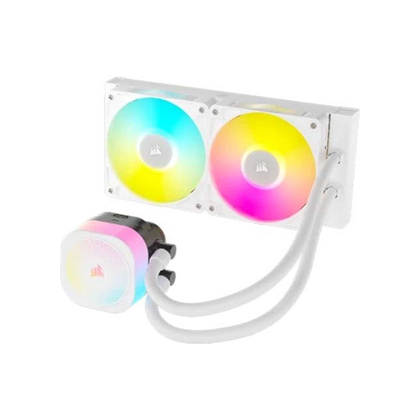 Corsair iCUE Link Titan 240mm - 2 x RX120 RGB AIO Liquid CPU Cooler - White