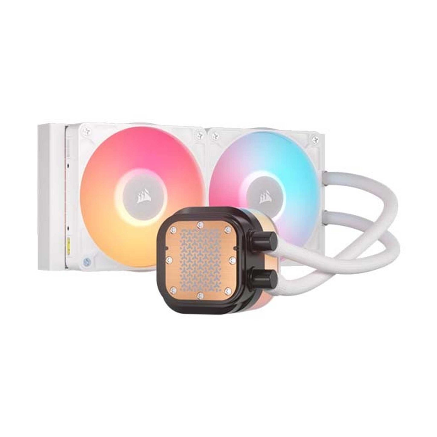 Corsair iCUE Link Titan 240mm - 2x RX120 LCD Liquid CPU Cooler - White