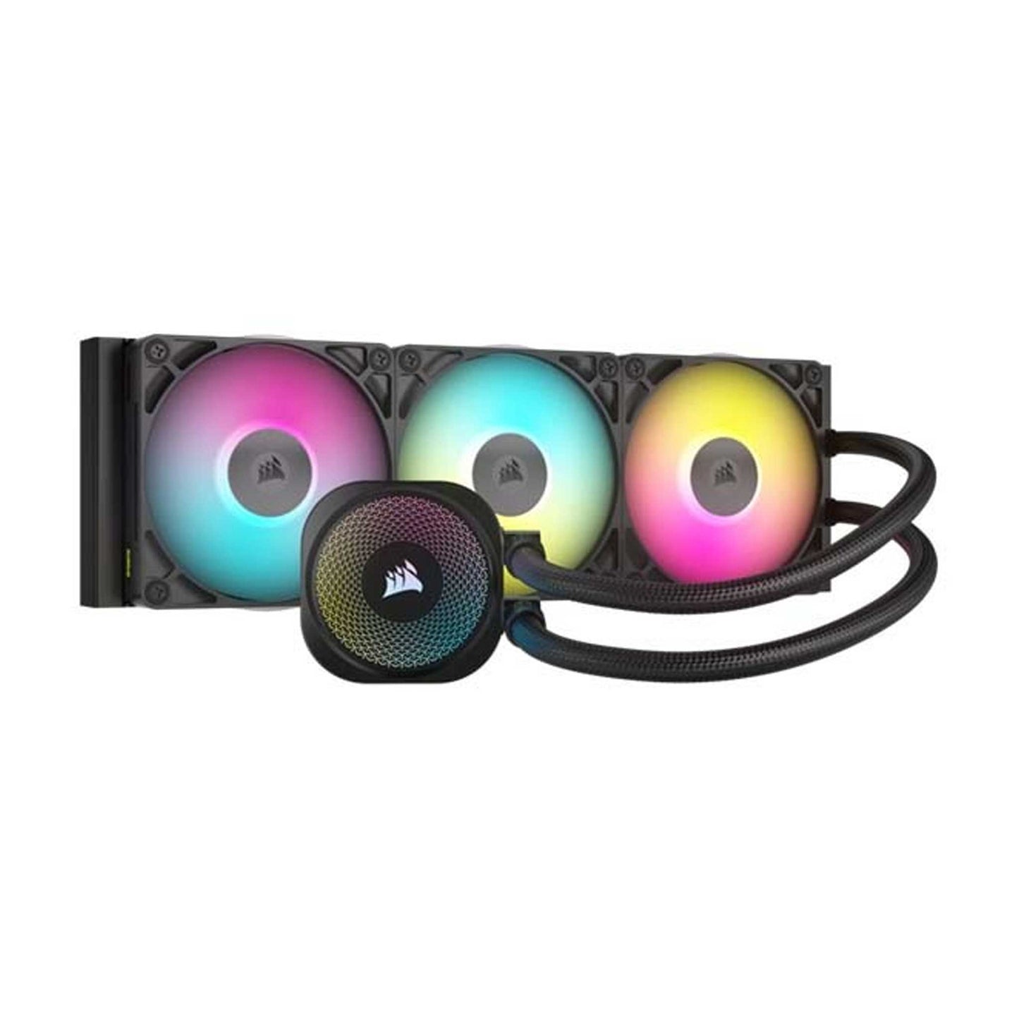 Corsair iCUE Link Titan 360mm - 3 x RX120 RGB AIO Liquid CPU Cooler - Black