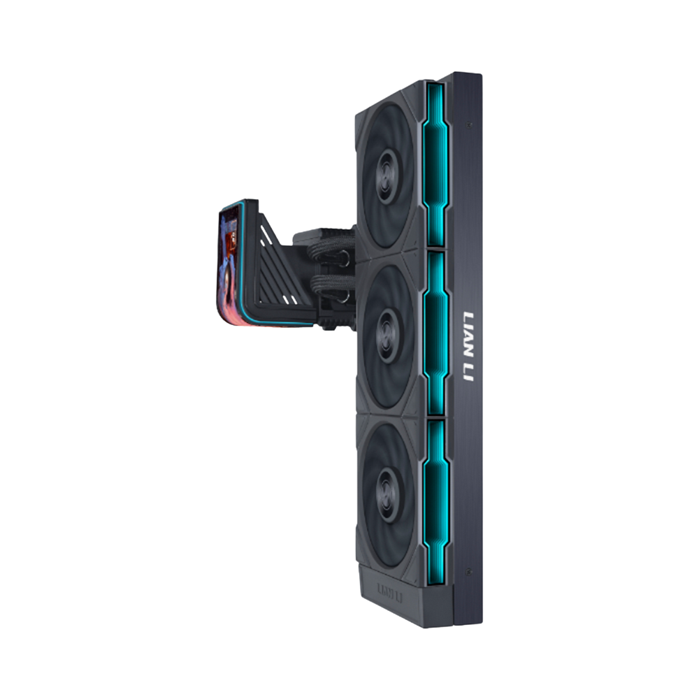 LIAN LI HydroShift II OLED Curved 360TL Liquid Cooler With UNIFAN TL Flex Fans - Black