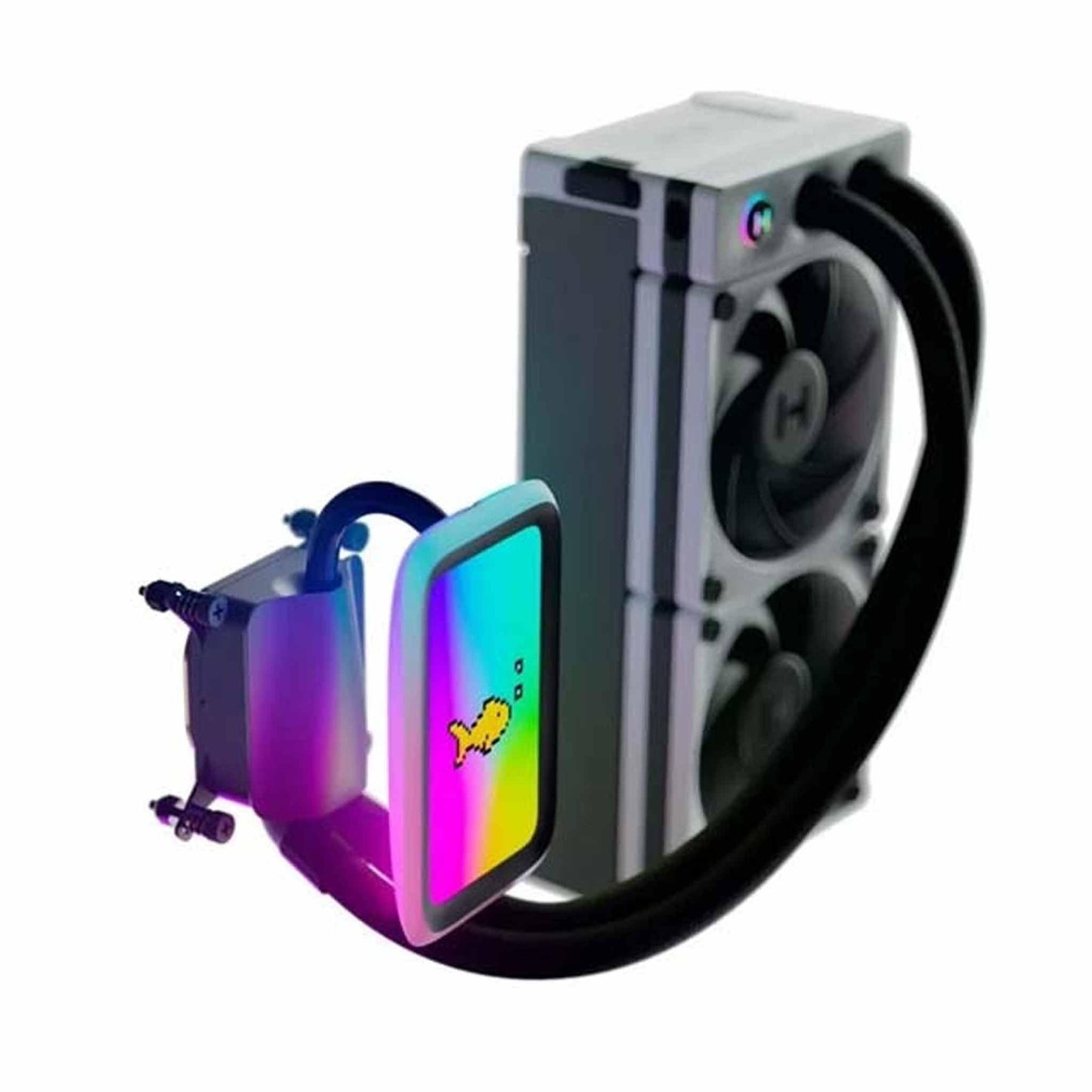 HYTE Thicc Q60 - 5 Inch Ultraslim HD Display 240mm CPU Liquid Cooler - Black/White
