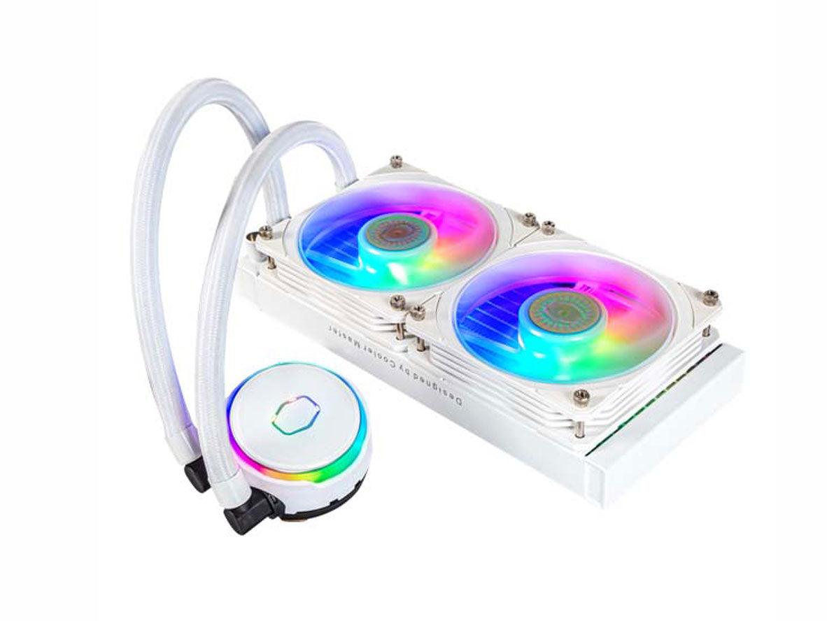 Cooler Master PL240 Flux ARGB CPU Liquid Cooler - White