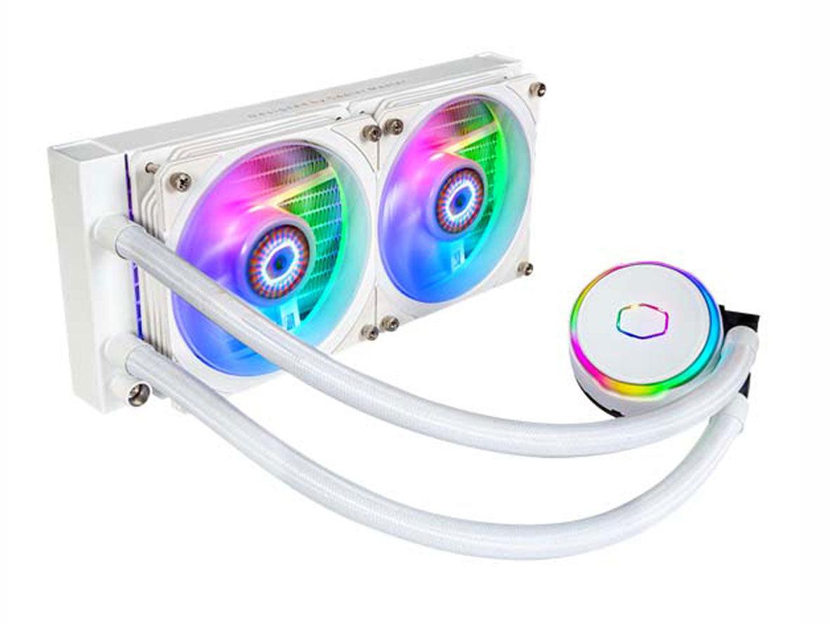Cooler Master PL240 Flux ARGB CPU Liquid Cooler - White