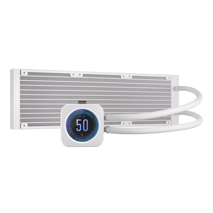 Corsair iCUE H150i Elite LCD XT 360mm Liquid CPU Cooler With IPS LCD Screen, Three AF120 RGB Elite Fans - White