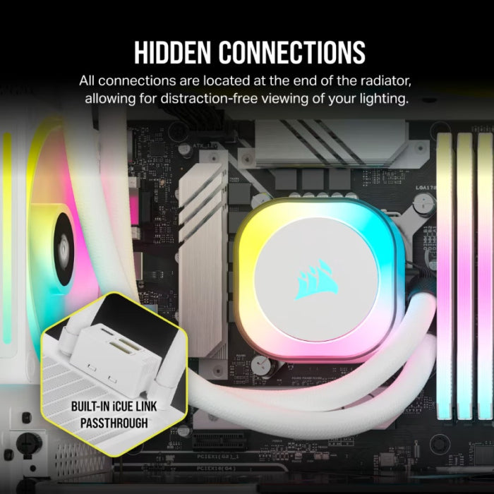 Corsair iCUE Link H150i RGB Extreme Performance 360MM CPU Liquid Cooler - White