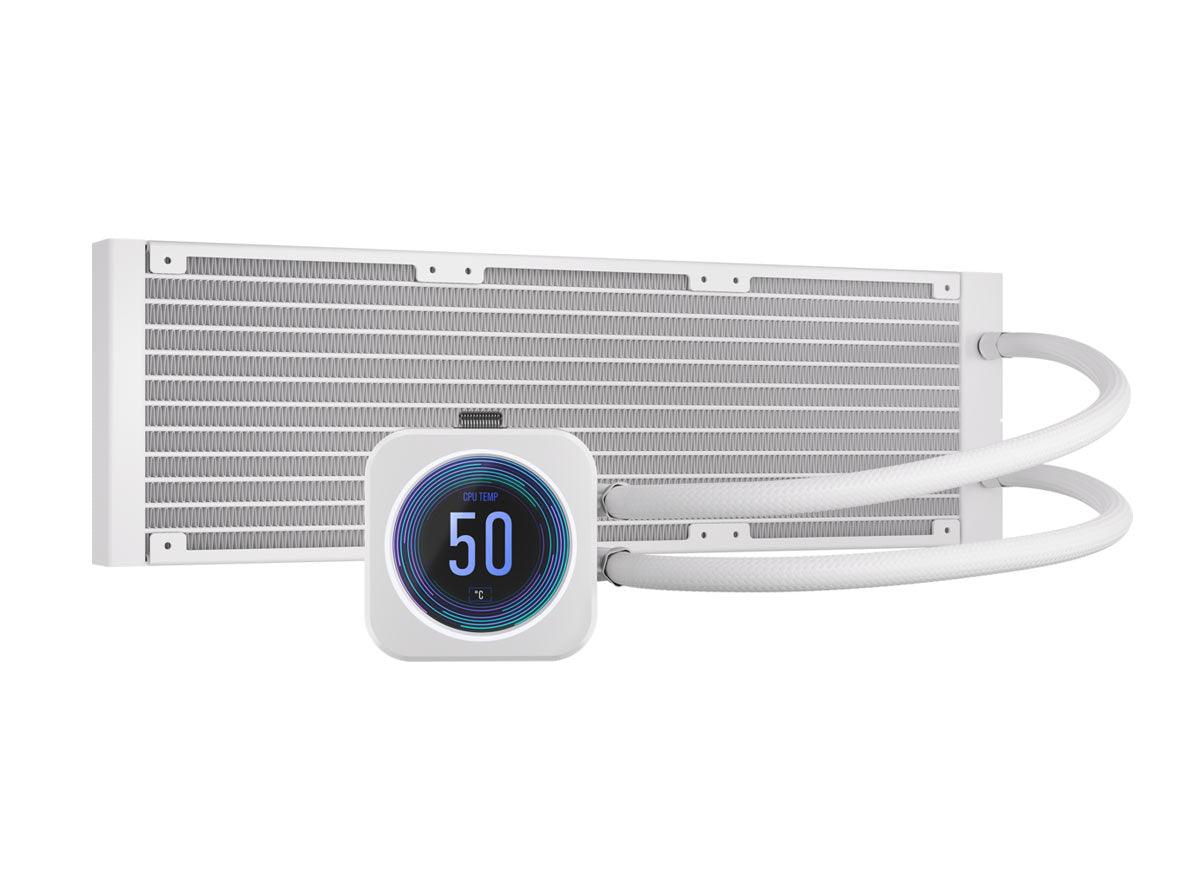 Corsair iCUE H150i Elite RGB 360mm AIO CPU Liquid Cooler With LCD XT Display - White