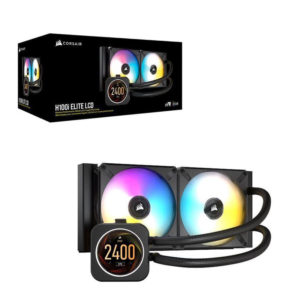 CORSAIR iCUE H100i Elite LCD Display Liquid CPU Cooler