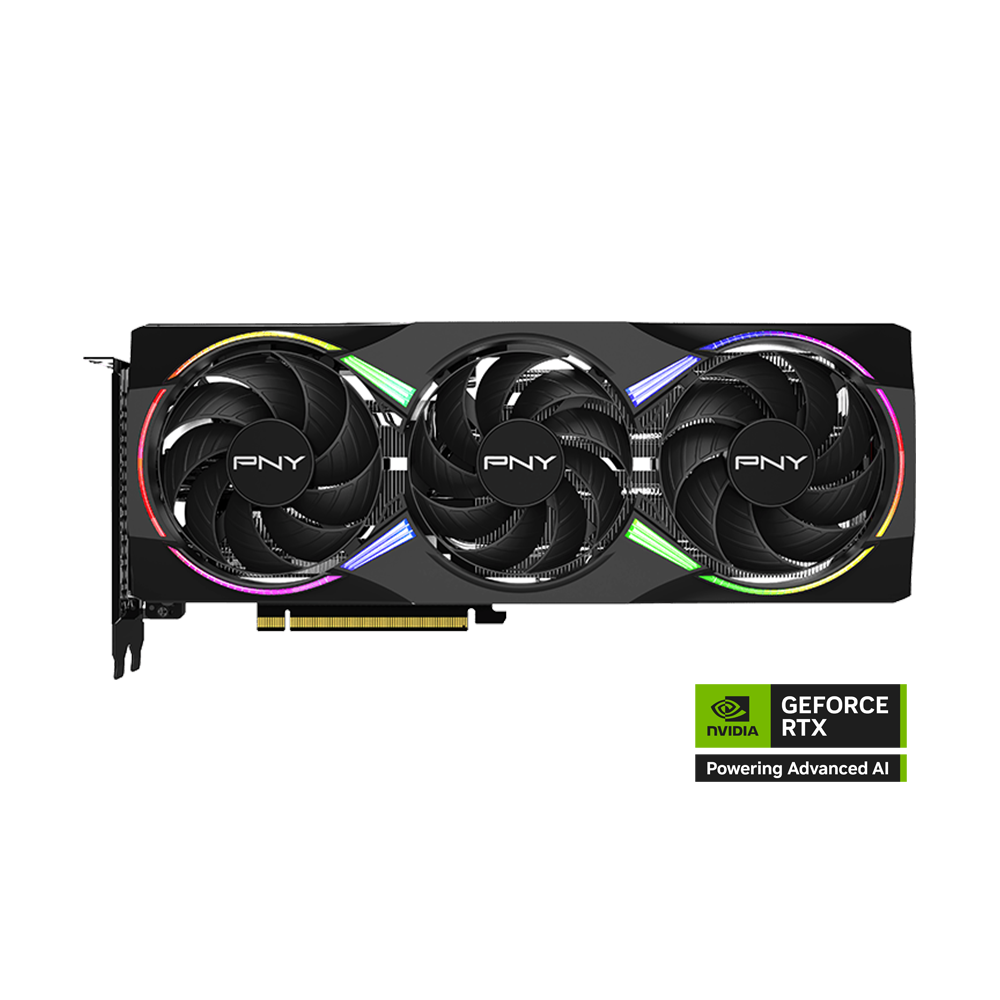 PNY Nvidia GeForce RTX 5060 Ti 8GB ARGB Overclocked Triple Fan Graphics Card - Black