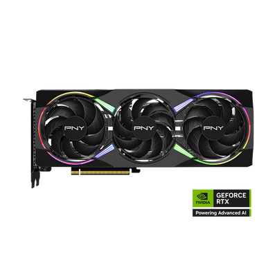 PNY Nvidia GeForce RTX 5060 Ti 8GB ARGB Overclocked Triple Fan Graphics Card - Black