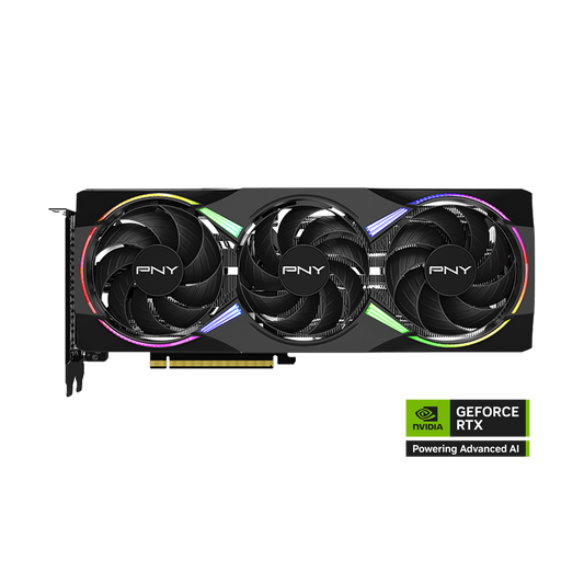 PNY Nvidia GeForce RTX 5060 Ti 8GB ARGB Overclocked Triple Fan Graphics Card - Black