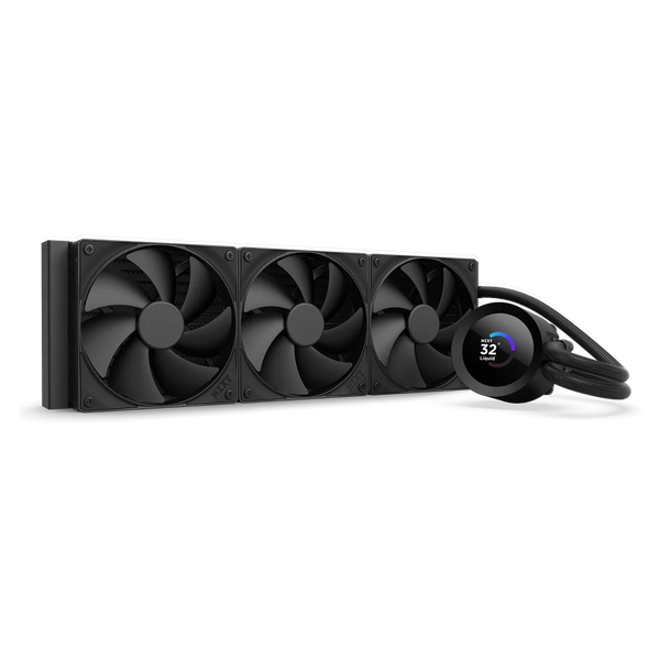 Nzxt Kraken Plus 360mm V2 Display and Radiator Fans AIO Liquid Cooler - Black